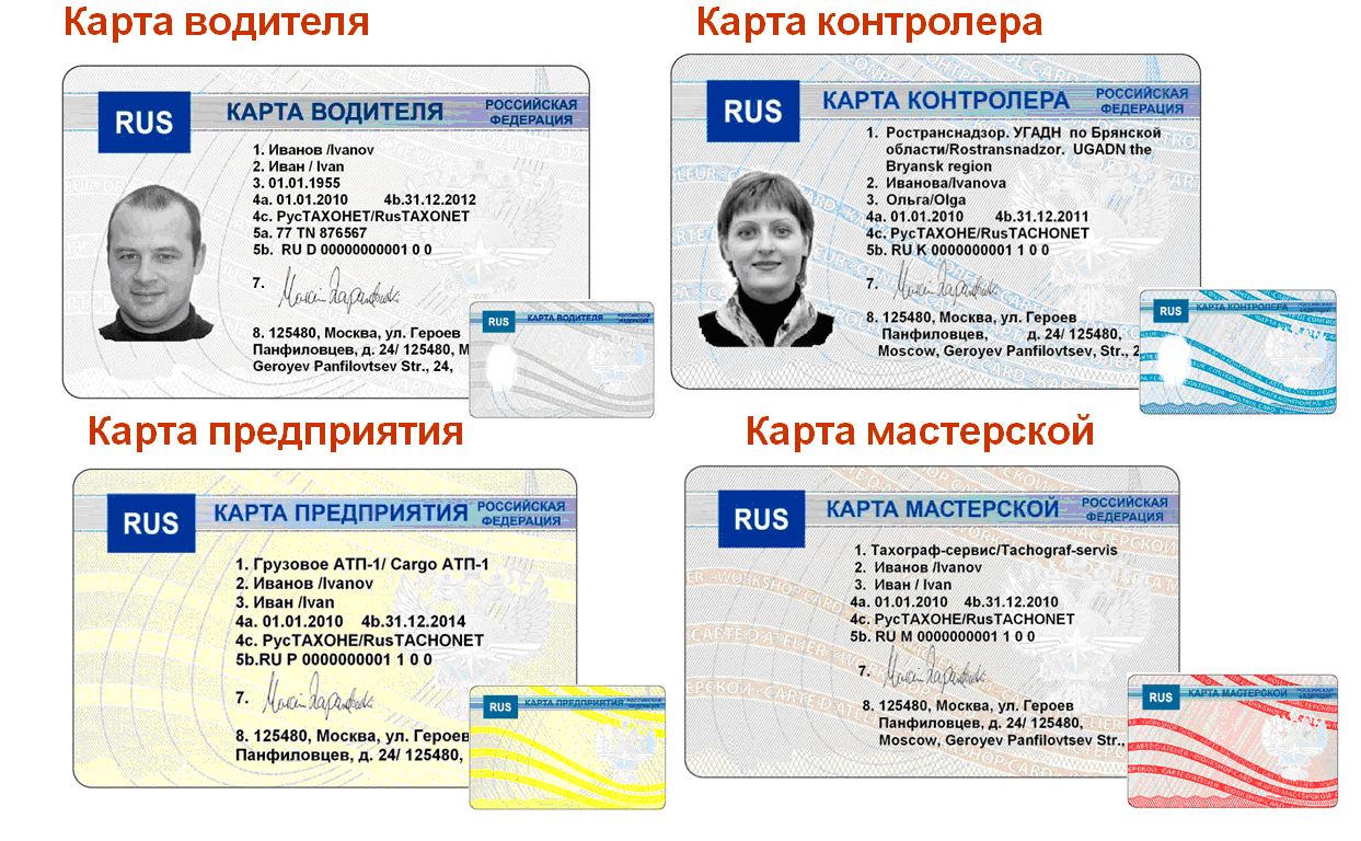 Карта водителя документы для оформления