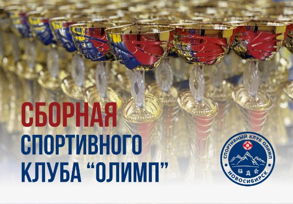 Кубки победителей, символизирующие достижения и успехи спортсменов клуба 'Олимп'