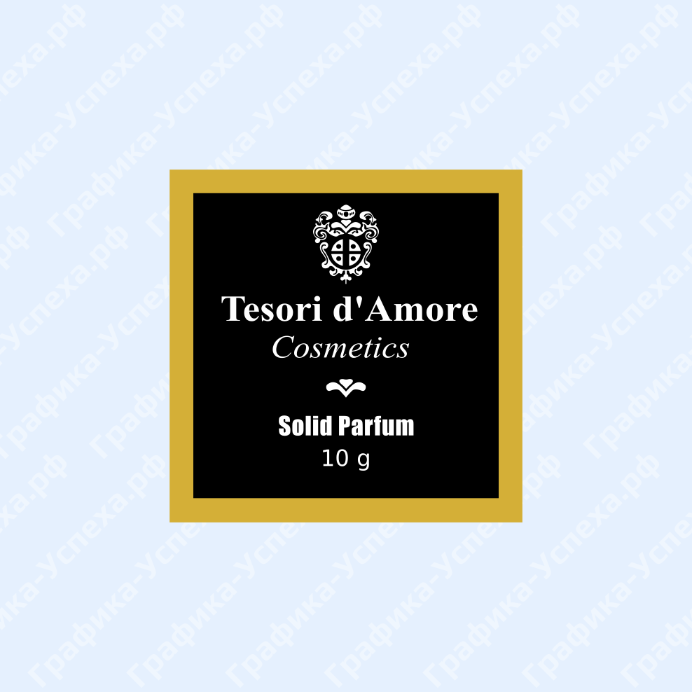 Этикетка Parfum Tesori dAmore black&gold 1