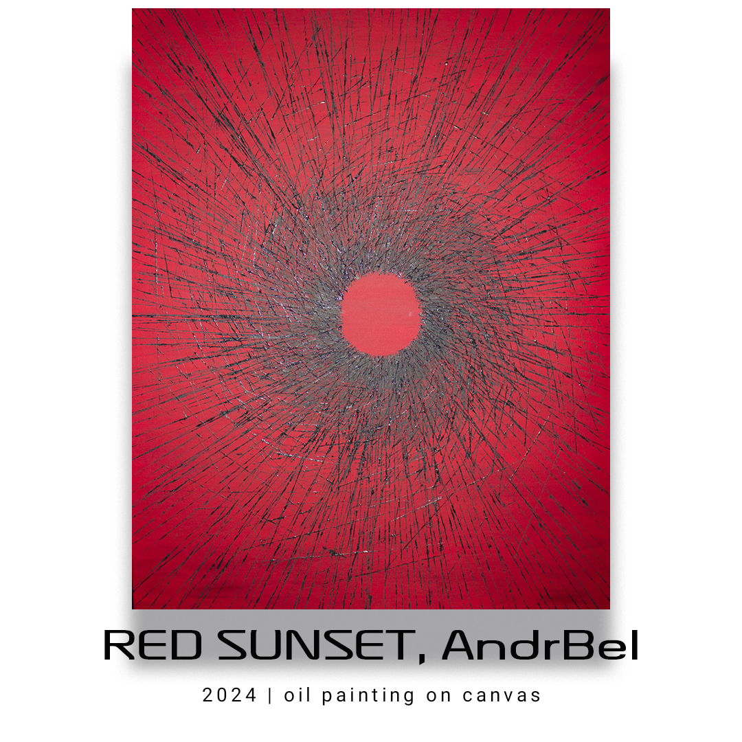 RED SUNSET, AndrBel, 2024, Oil painting on canvas