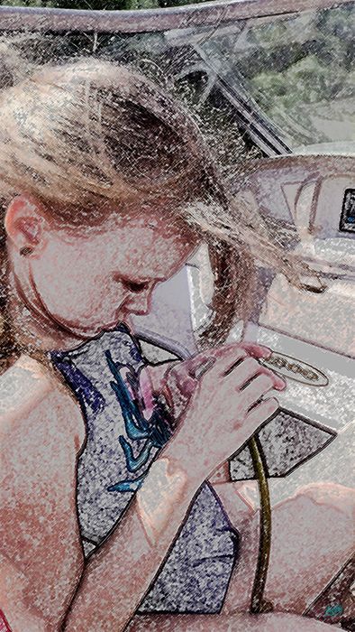 Girl and Flower