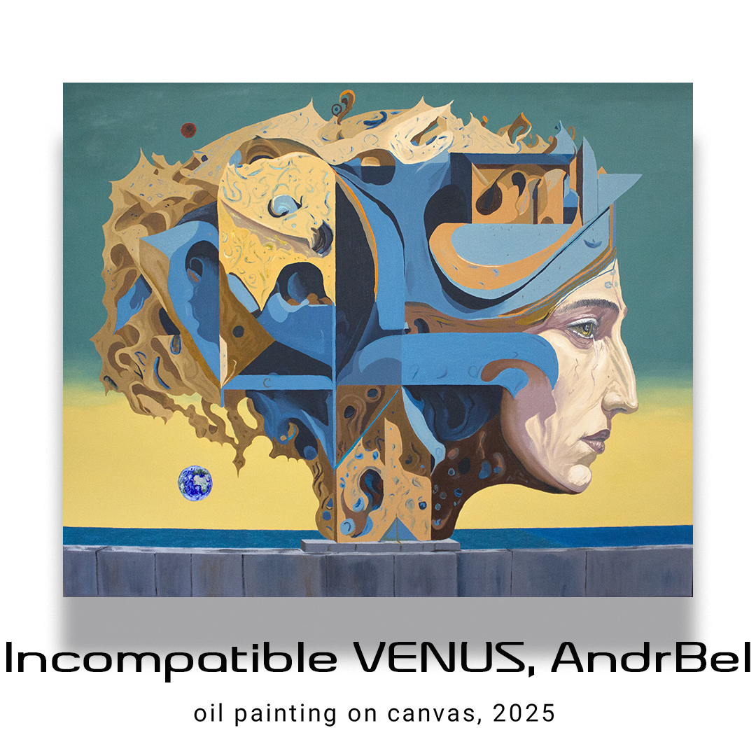 Incompatible VENUS, AndrBel, 2025, Oil painting on canvas, 39,37 x 31,5 in.