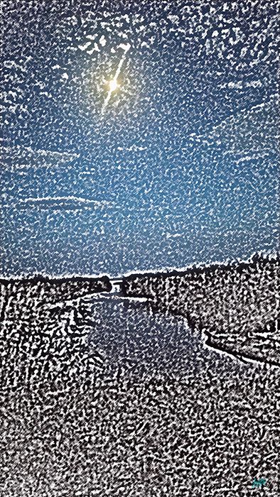 Moonlit night on the river