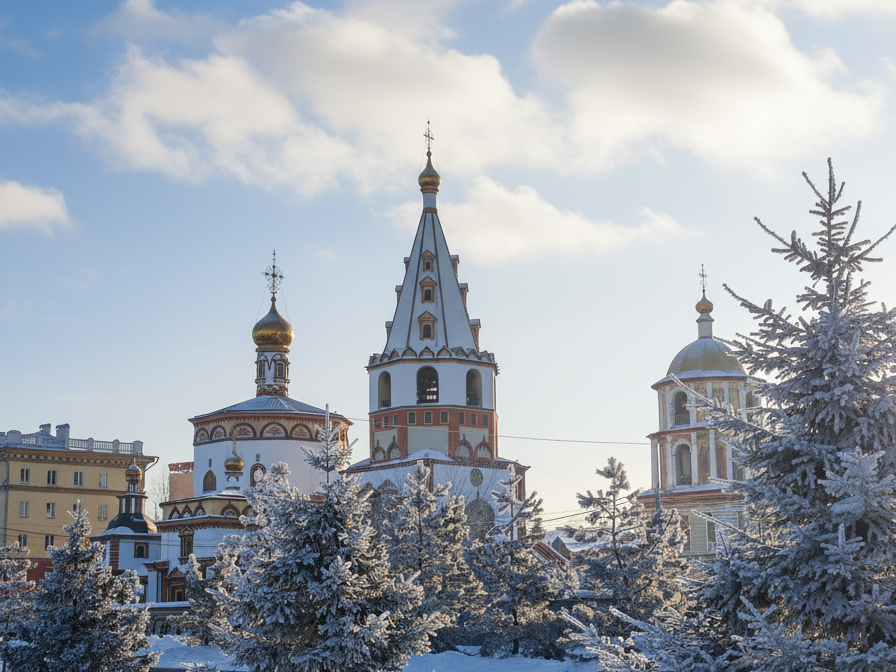 Обзорная экскурсия по городу Иркутску. собор богоявления в иркутске