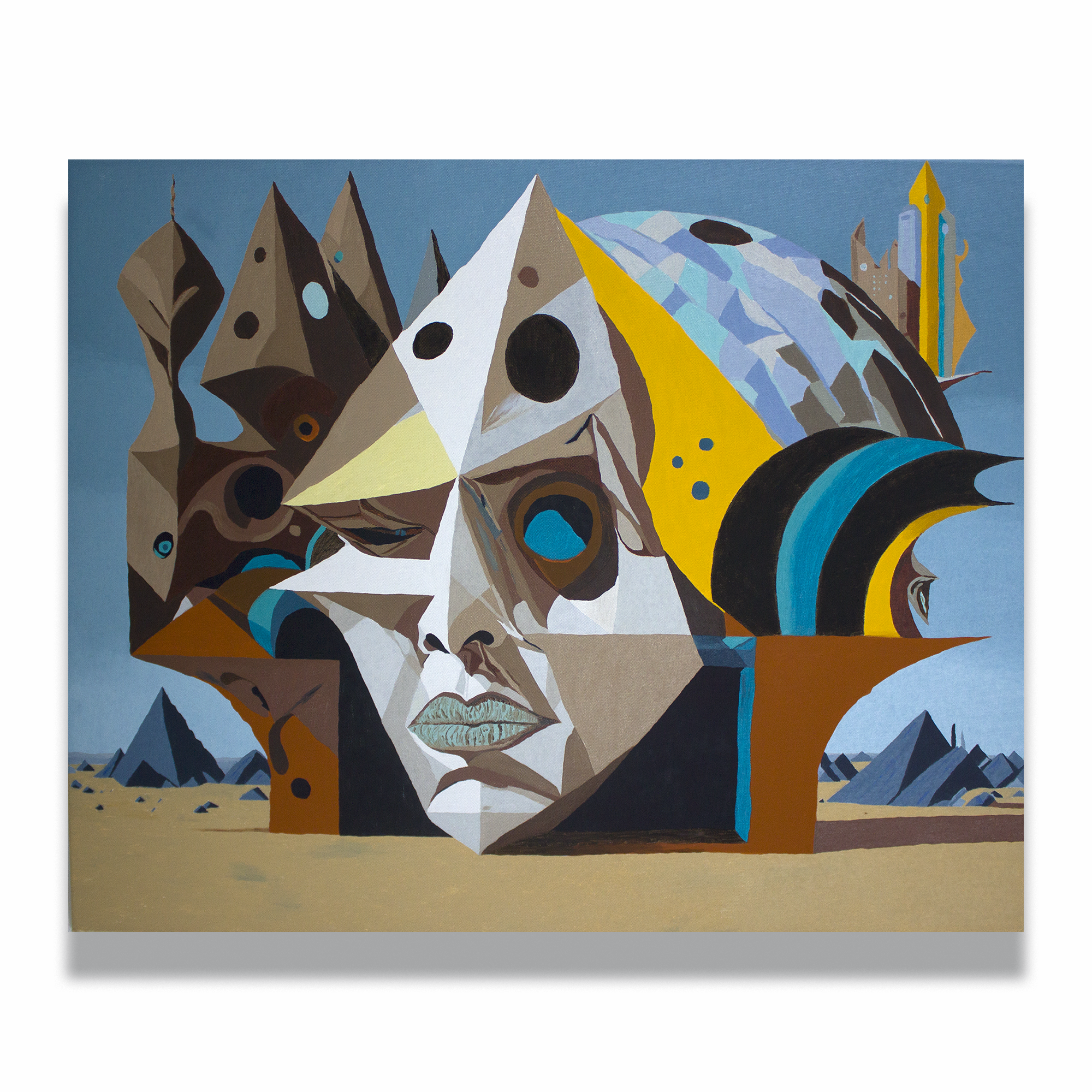 Pietre (2025) AndrBel. Oil on canvas, 100 × 80 cm (39,37 x 31,5 in.)