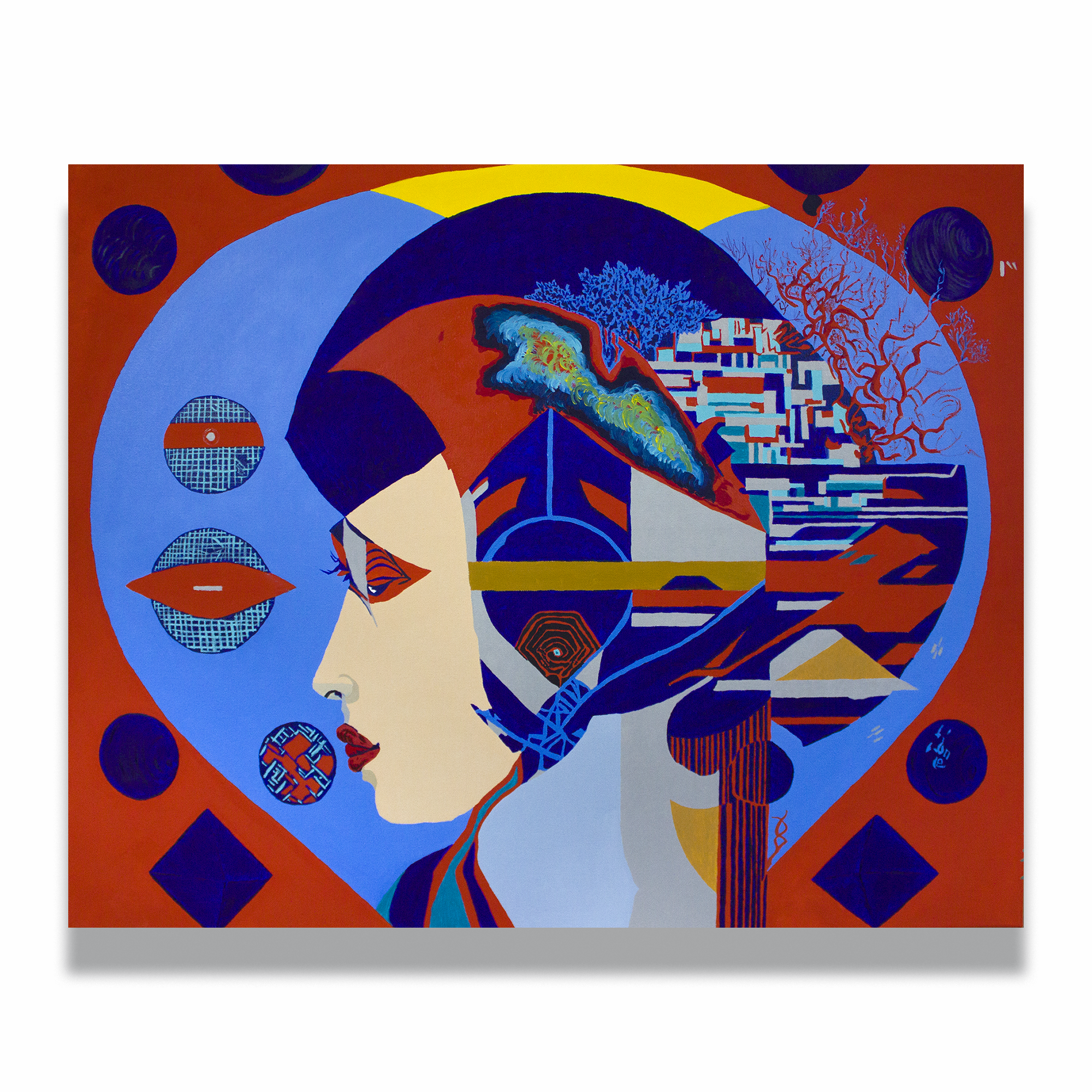 Seduction (2024) AndrBel. Oil on canvas, 100 × 800 cm (39,37 x 31,5 in.)