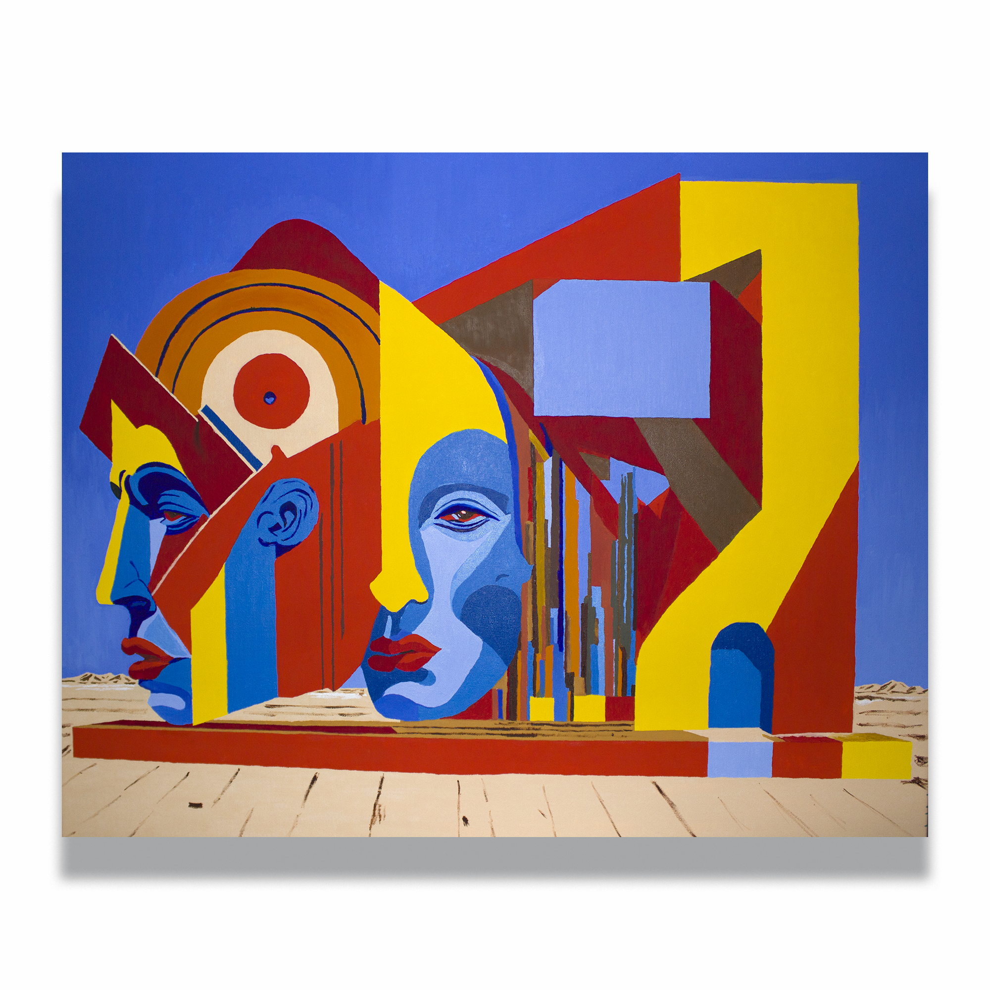 Famili (2024) AndrBel. Oil on canvas, 100 × 80 cm (39,37 x 31,5 in.)