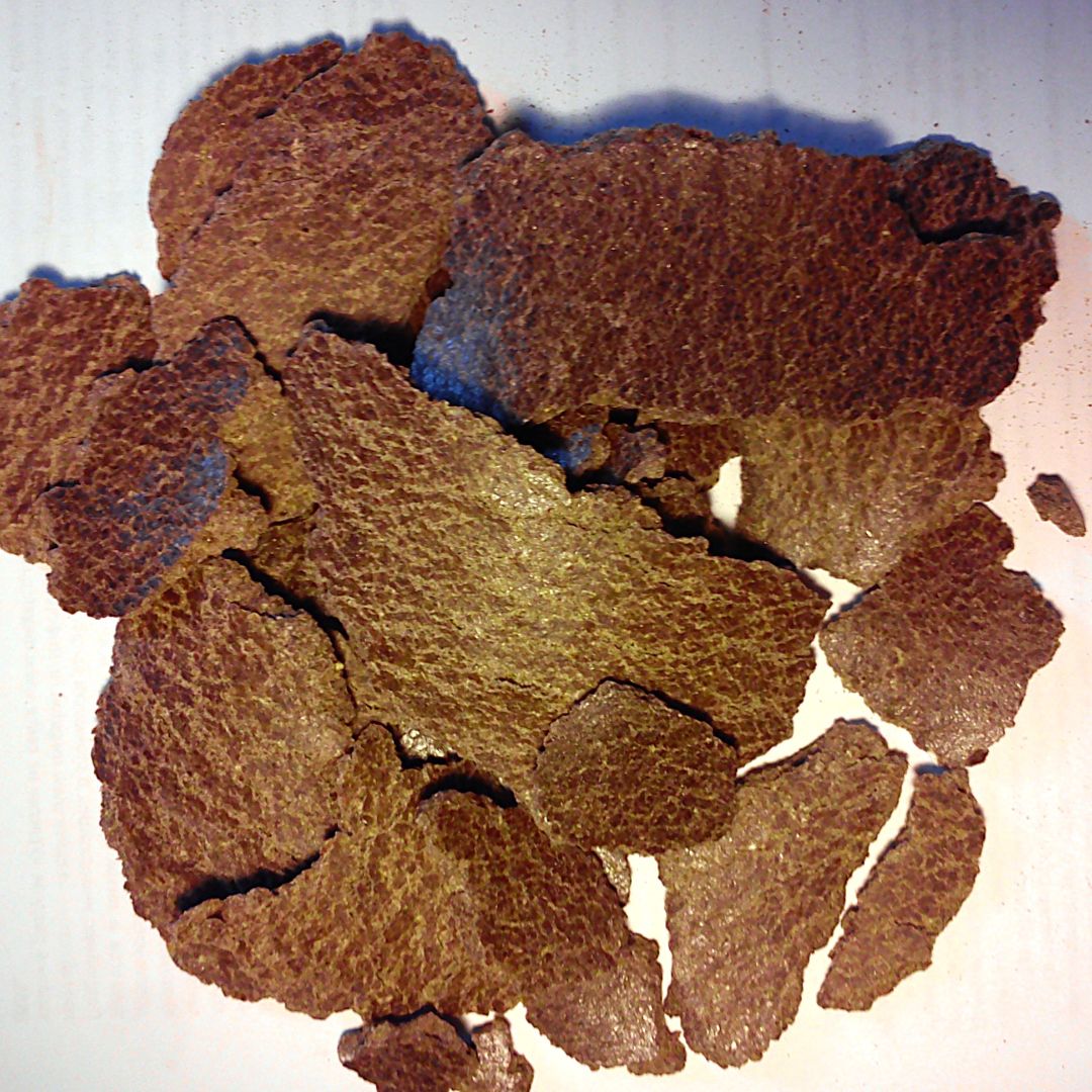 "Slab-shape" flax oilcake