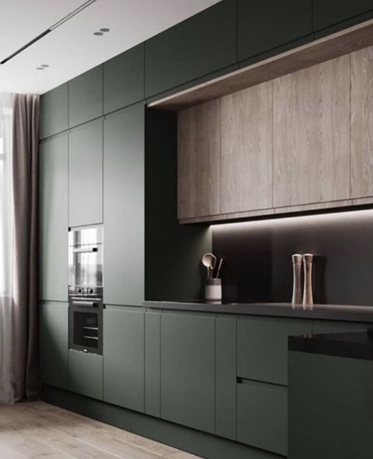 кухня в темных тонах
