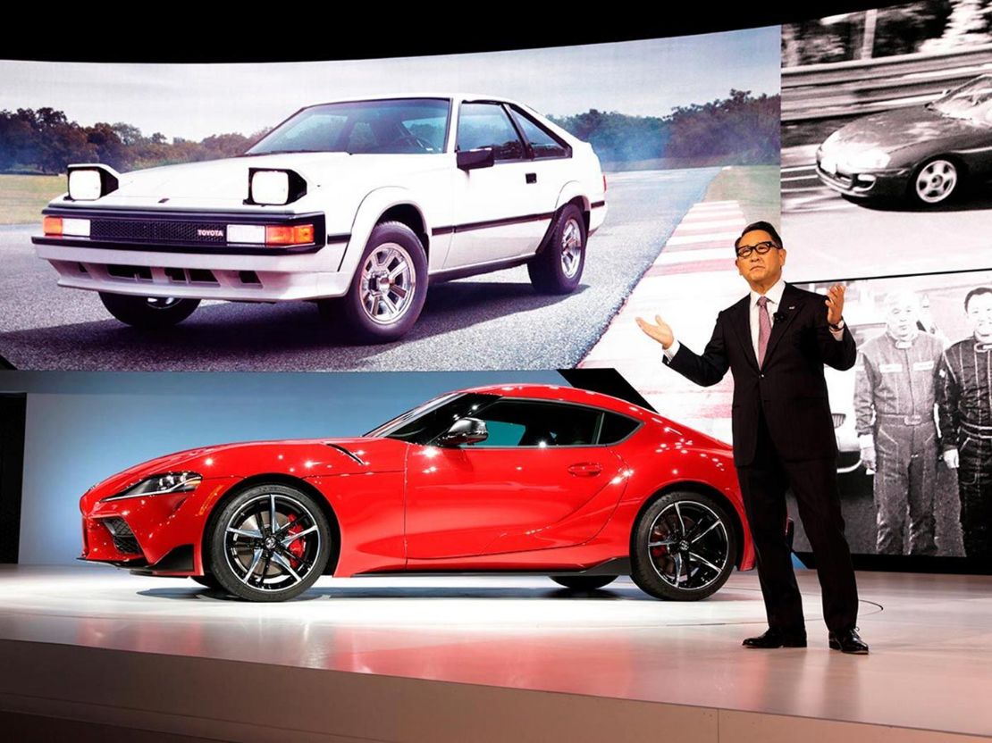 Акио Тойода на презентации Supra