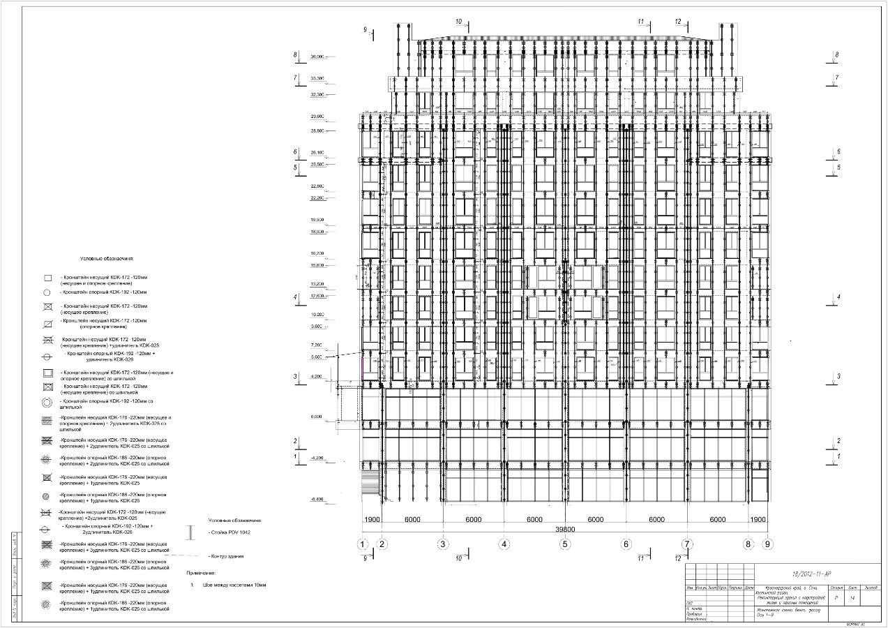 Проект  фасада. Жилой дом г. Сочи