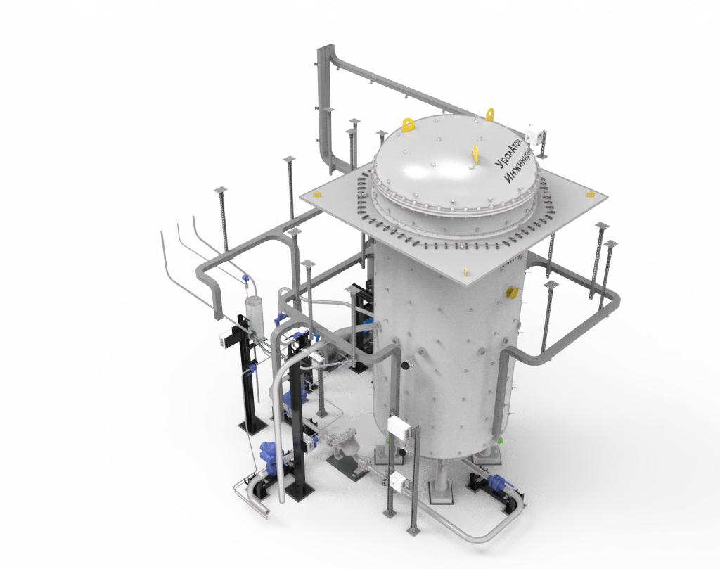 ванна дезактивации, дезактивационная ванна, ванна промывки ГЦН, емкость дезактивации насосов, дезактивация главного циркуляционного насоса, промывка дезактивирующими растворами, очистка наружных поверхностей ГЦН, дезактивация внутренних полостей насоса, очистка выемной части ГЦН обеззараживание насосного оборудования