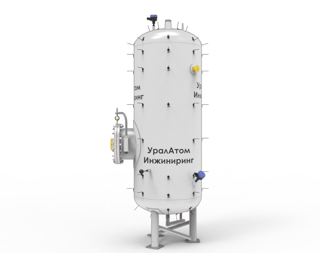 емкость-сборник конденсата, бак сбора конденсата, конденсатная емкость, сбор избыточного конденсата из сепаратора, накопление конденсата установки отверждения, приемник конденсата системы ЖРО, емкость для сбора технологического конденсата, аккумулятор конденсата сепаратора