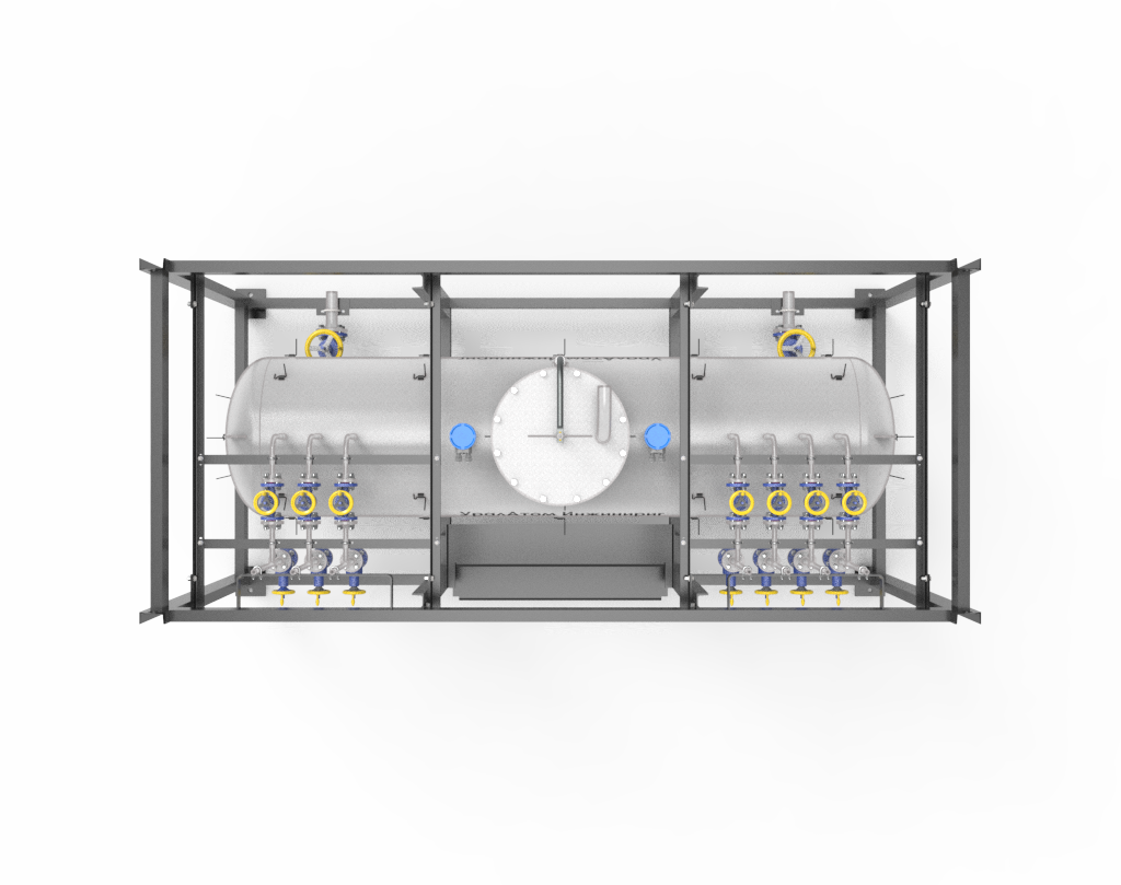 сборник протечек ГЦНА, емкость сбора протечек, резервуар протечек насосов, бак-сборник протечек, накопитель протечек, прием и контроль протечек ГЦНА, сбор протечек главных циркуляционных насосов, накопление и передача протечек в систему подпитки, мониторинг протечек насосных агрегатов, учет и возврат теплоносителя
