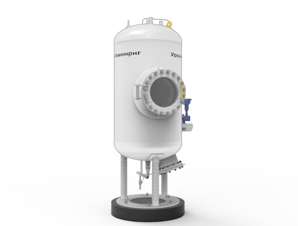 ионитный фильтр для очистки обессоленной воды от растворенных примесей в системе водоподготовки, ионообменный фильтр УралАтом Инжиниринг для удаления минеральных примесей из воды, система очистки деионизированной воды от ионов солей ионитным фильтром, ионитный фильтр для подготовки и хранения обессоленной воды, оборудование для очистки воды от растворенных примесей, устройство для безопасной очистки обессоленной воды от химических примесей в системе водоподготовки, ионитный фильтр для удержания растворенных веществ в установках подготовки воды 