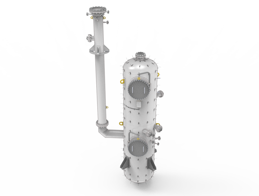 эжекторный скруббер для очистки пиролизных газов от радиоактивных аэрозолей, очистная установка эжекторного типа для удаления химических примесей после дожигания на АЭС, система очистки пиролизных газов эжекторным скруббером, эжекторный скруббер УралАтом Инжиниринг для системы пиролиза, очистное оборудование эжекторного типа в составе пиролизной установки АЭС, эжекторный скруббер для безопасной очистки газов после, установка улавливания радиоактивных аэрозолей в системе