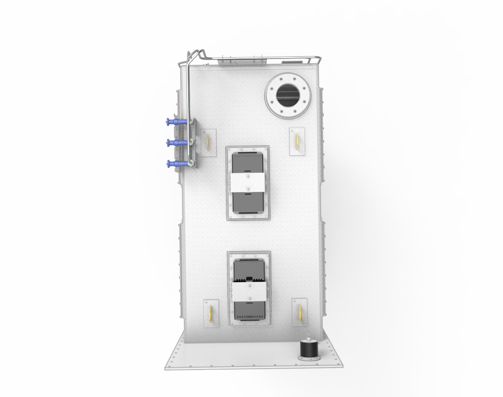 упаковочный бокс для ТРО перед гильотинной резкой на АЭС, загрузочная камера для упаковки длинномерных радиоактивных отходов, модуль упаковки ТРО с низкой активностью в установке измельчения АЭС, оборудование для упаковки и подачи крупногабаритных ТБО к гильотине (до 1 мЗв/ч), загрузочный бокс «УралАтом Инжиниринг» для упаковки ТРО на АЭС, контейнер для упаковки радиоактивных отходов перед измельчением на атомной электростанции, упаковочная установка для длинномерных ТРО низкой и средней активности, бокс для упаковки ТРО с уровнем излучения до 1 мЗв/ч для АЭС, оборудование для безопасной упаковки крупногабаритных радиоактивных отходов на АЭС