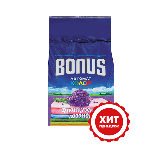 Стиральный порошок "БОНУС Автомат Колор" с запахом "французская лаванда"