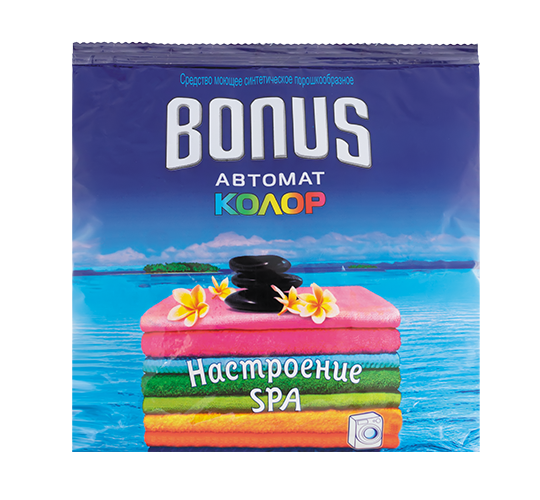 Стиральный порошок "БОНУС Автомат Колор" с запахом "настроение SPA"