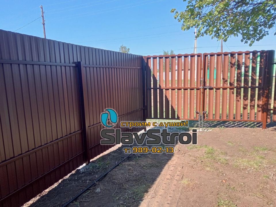 Заборы, ворота, калитки - ограждения из профнастила с установкой под ключ в Самаре и Самарской области - тел. 989-02-13
