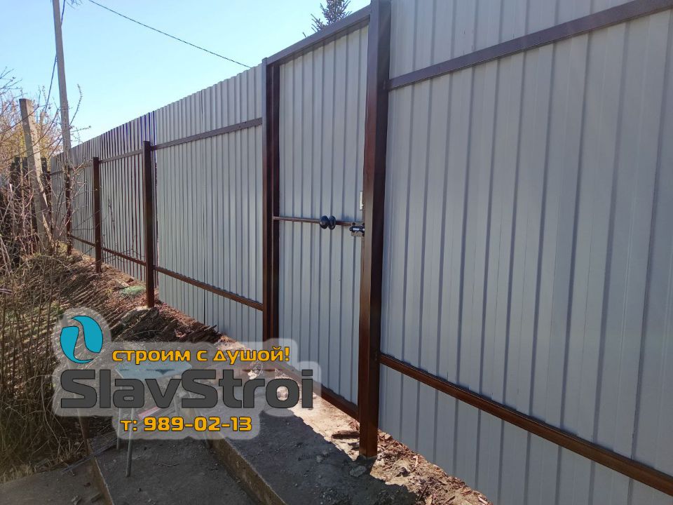 Заборы, ворота, калитки - ограждения из профнастила с установкой под ключ в Самаре и Самарской области - тел. 989-02-13