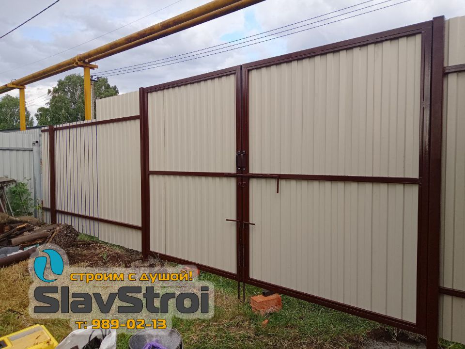 Заборы, ворота, калитки - ограждения из профнастила с установкой под ключ в Самаре и Самарской области - тел. 989-02-13