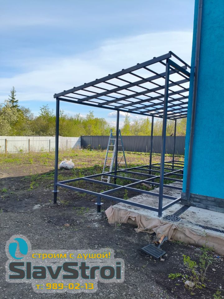 Изготовление и монтаж крылец, веранд, навесов, ангаров, автонавесов надежно и качественно в Самаре и регионе под ключ +7(937)989-02-13