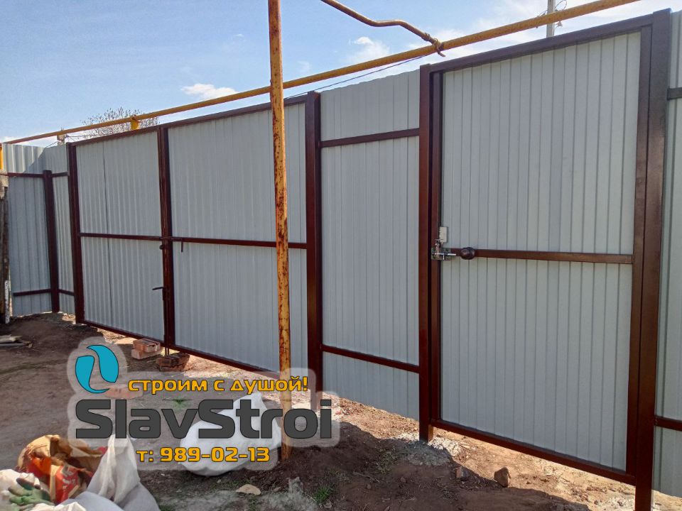 Заборы, ворота, калитки - ограждения из профнастила с установкой под ключ в Самаре и Самарской области - тел. 989-02-13