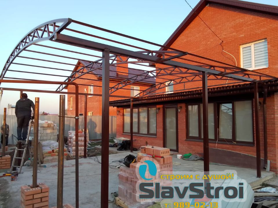 Изготовление и монтаж крылец, веранд, навесов, ангаров, автонавесов надежно и качественно в Самаре и регионе под ключ +7(937)989-02-13