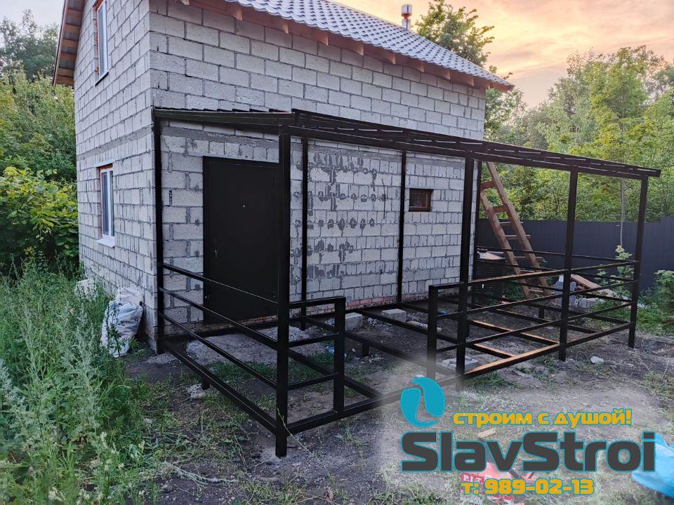 Изготовление и монтаж крылец, веранд, навесов, ангаров, автонавесов надежно и качественно в Самаре и регионе под ключ +7(937)989-02-13