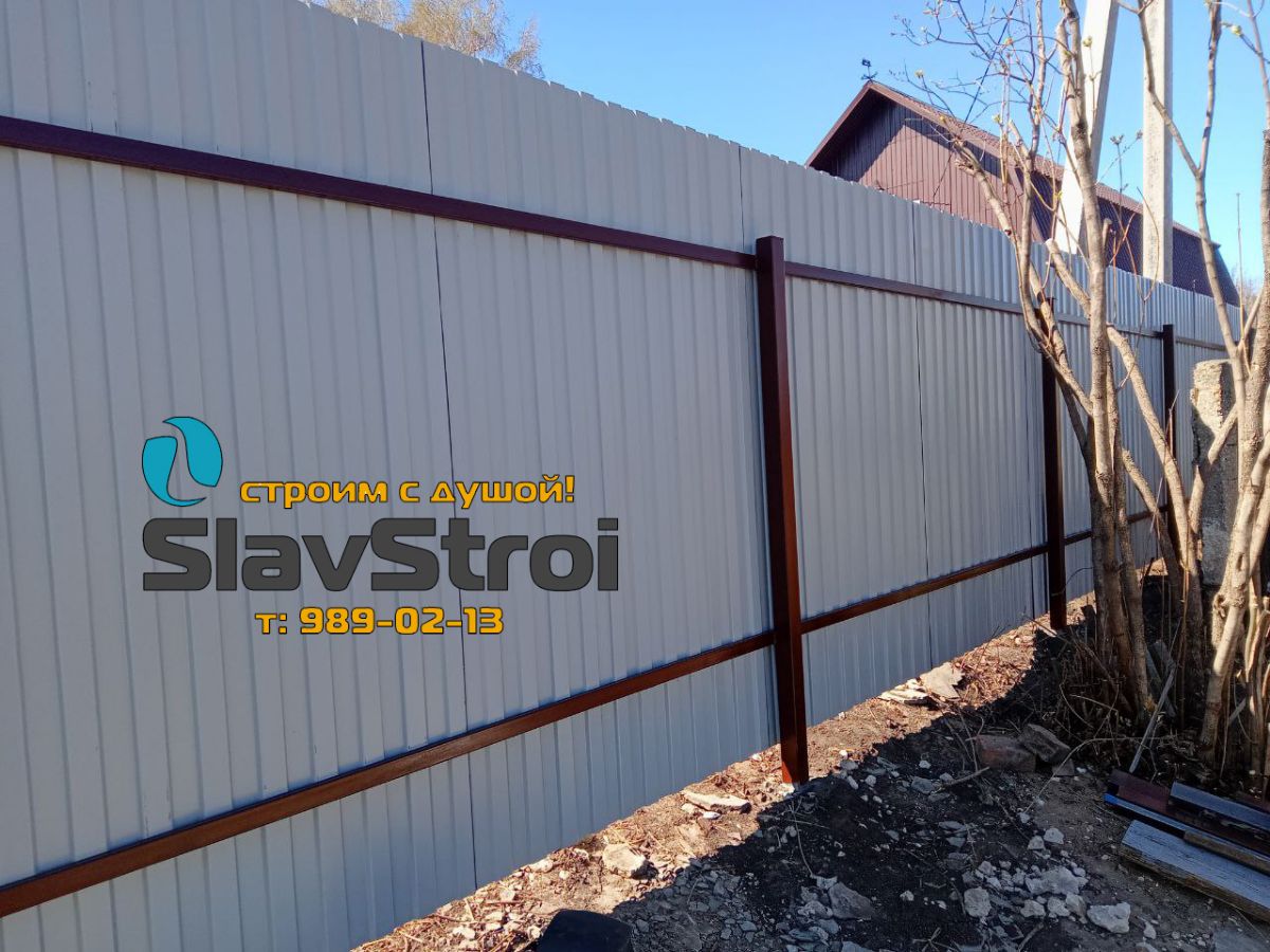 Заборы, ворота, калитки - ограждения из профнастила с установкой под ключ в Самаре и Самарской области - тел. 989-02-13