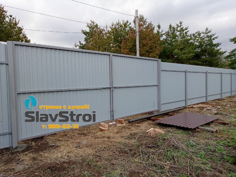 Заборы, ворота, калитки - ограждения из профнастила с установкой под ключ в Самаре и Самарской области - тел. 989-02-13