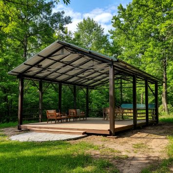 Навесы, автонавесы, террасы, веранды и ангары с установкой под ключ в Самаре и Самарской области - тел. 989-02-13