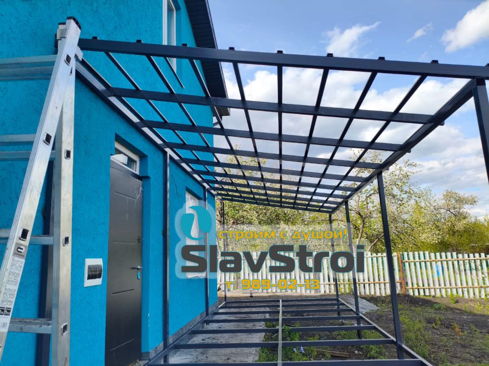 Изготовление и монтаж крылец, веранд, навесов, ангаров, автонавесов надежно и качественно в Самаре и регионе под ключ +7(937)989-02-13