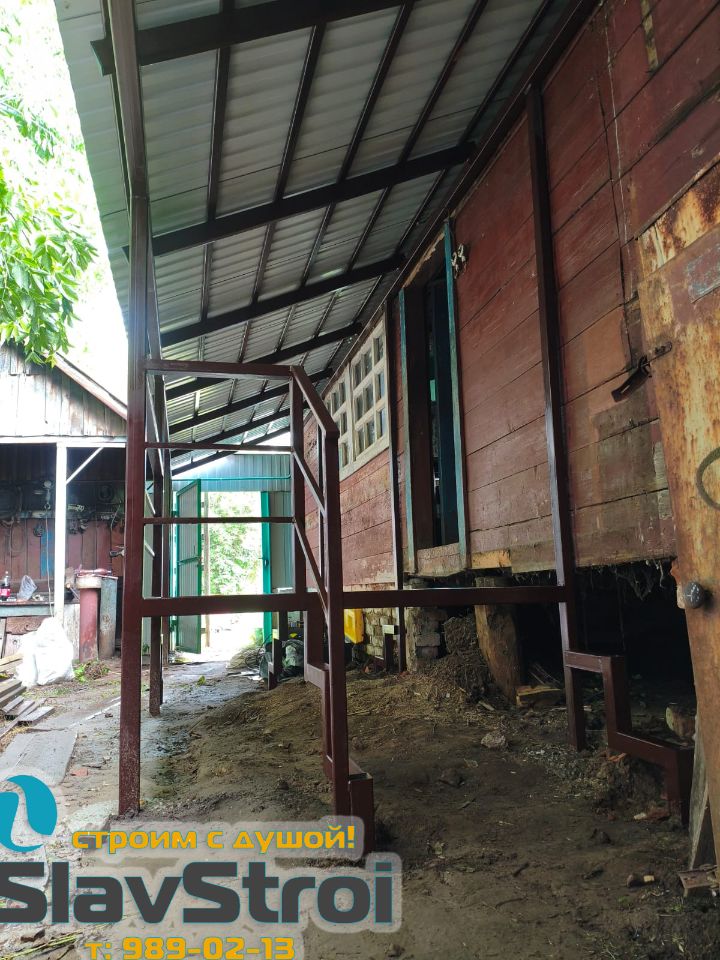 Изготовление и монтаж крылец, веранд, навесов, ангаров, автонавесов надежно и качественно в Самаре и регионе под ключ +7(937)989-02-13
