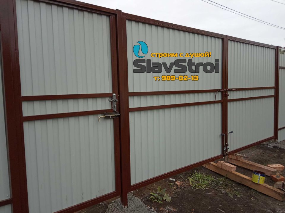 Заборы, ворота, калитки - ограждения из профнастила с установкой под ключ в Самаре и Самарской области - тел. 989-02-13