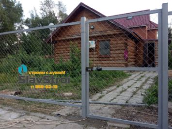 Заборы, ворота, калитки - ограждения из сетки Рабица с установкой под ключ в Самаре и Самарской области - тел. 989-02-13