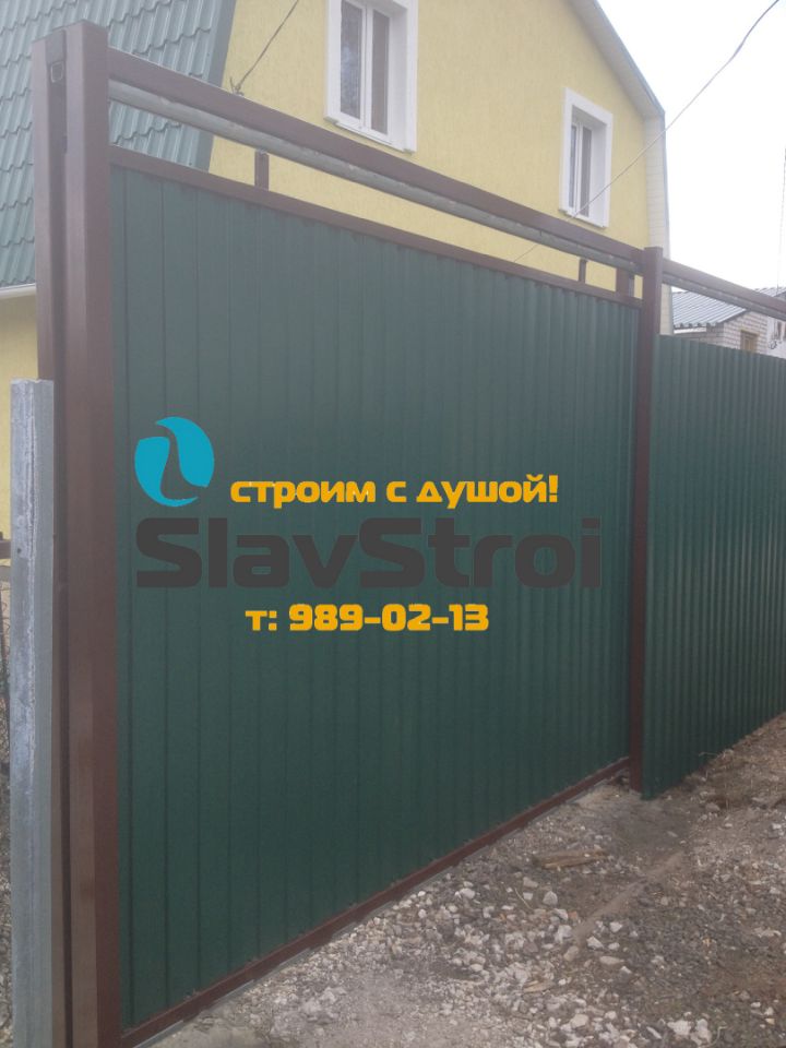 Заборы, ворота, калитки - ограждения из профнастила с установкой под ключ в Самаре и Самарской области - тел. 989-02-13
