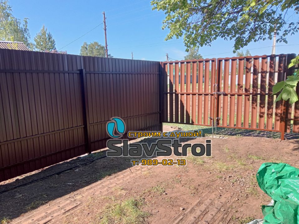 Заборы, ворота, калитки - ограждения из профнастила с установкой под ключ в Самаре и Самарской области - тел. 989-02-13