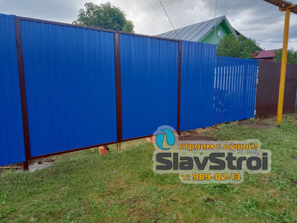 Заборы, ворота, калитки - ограждения из профнастила с установкой под ключ в Самаре и Самарской области - тел. 989-02-13