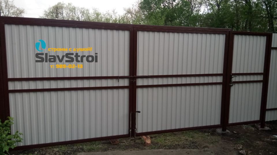 Заборы, ворота, калитки - ограждения из профнастила с установкой под ключ в Самаре и Самарской области - тел. 989-02-13