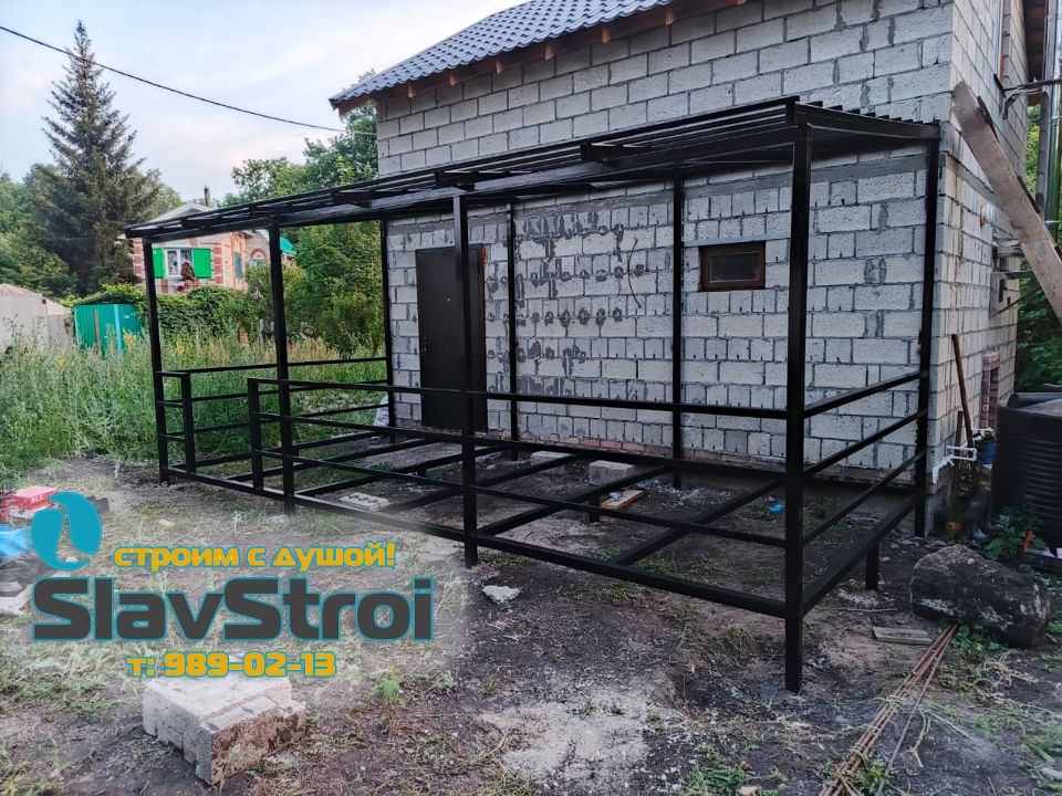 Изготовление и монтаж крылец, веранд, навесов, ангаров, автонавесов надежно и качественно в Самаре и регионе под ключ +7(937)989-02-13