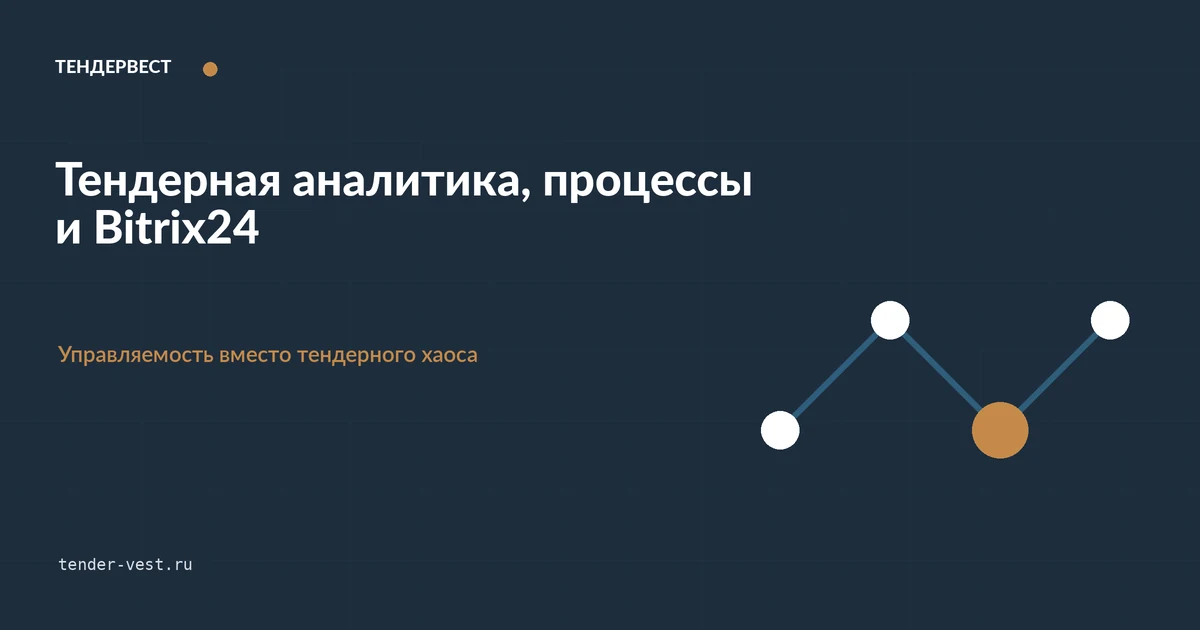 Фирменная схема ТендерВест об аналитике, рабочих процессах и Bitrix24