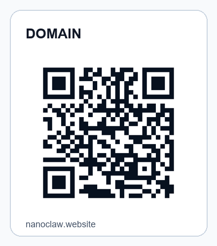 QR to reserved Nanoclaw domain