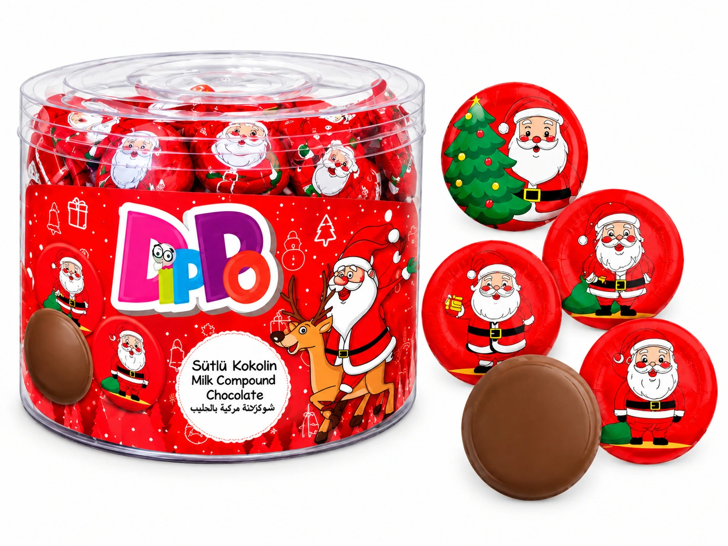 Шоколадные медальки Dippo Santa