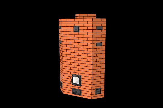 Отопительная печь угловая порядовка