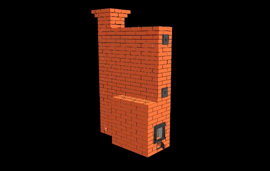 Отопительная печь стена порядовка