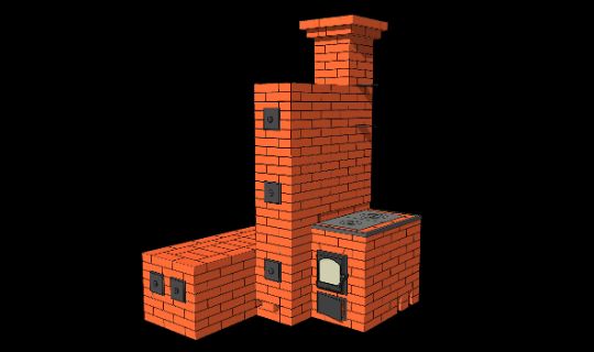 Отопительная печь лежанка порядовка