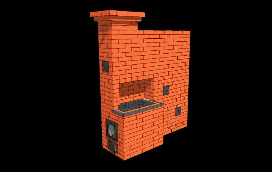 Отопительная печь стена порядовка