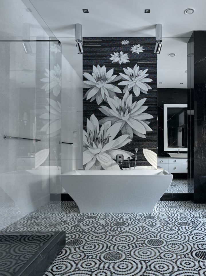 душевая перегородка и зеркало